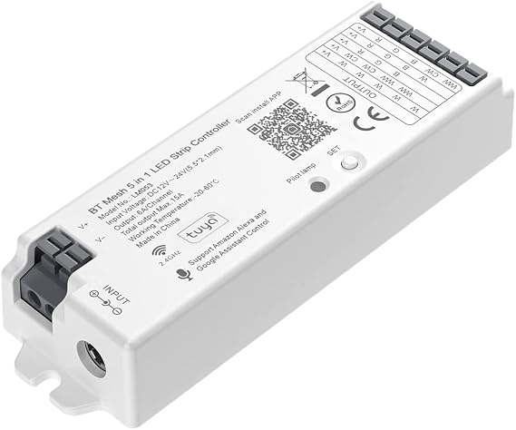 BTF-LIGHTING 5in1 Bluetooth Mesh LM053 LED Controller, DC12V/24V