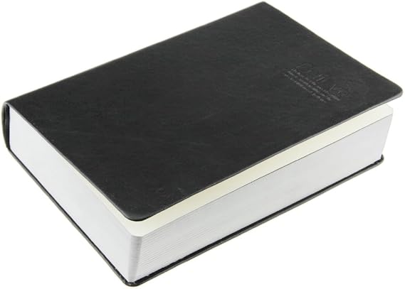 RUIXIA Ruled Page A5 Notebook Super Thick 320 Sheets Sketch Book with PU Leather Cover 100GSM Paper Notepad Lined Journal Drawing Pad Diary for Study Working Travelling Black Grey NOT-BOK-0026-TXP