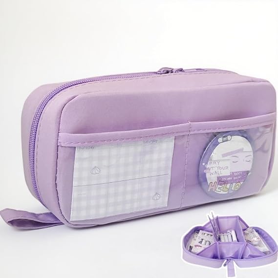 FINPAC Large Capacity Pencil Case Portable Durable Bag