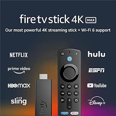 Amazon Fire TV Stick 4K Max streaming device, Wi-Fi 6, Alexa Voice Remote (includes TV controls)