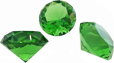 Blue Green Crystal Ball Crystals and Stones Diamond Shaped Paperweight Natural Clear Gemstone for Birthday Wedding Party Decor Gifts Color : Blue, Size : 50mm 10pcs