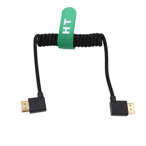 HDMI 8K 4K120p Cable for ATOMOS Ninja V Monitor Sony A7Siii A7RV A7IV FX30 Canon C500 C300 Lumix S5II Camera FEELWORLD Blackmagic Right Left Angle Type A HDMI 2.1 Braided Coiled