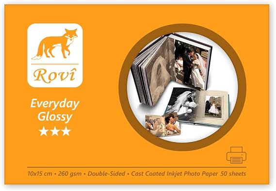 Rovi Everyday Glossy Double Sided Photo Paper 260gsm 50yp A6