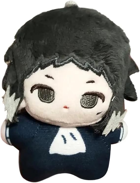 BSD Figure Dazai Osamu Hugged Pillow Nakahara Chuuya Plush Cotton Figure Cushion Soft Stuffed Throw Car Home Sofa Decoration, 4.72in/12cm, Akutagawa Ryunosuke