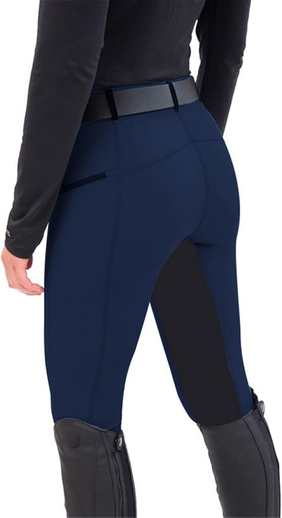 Mmoneyake Womens Equestrian Pants Horse Riding Pants Breeches Exercise High Waist Sports Leggings Workout Gym Yoga Pants