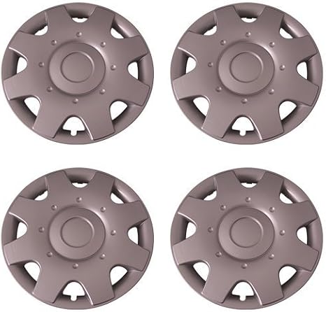 Set of 4 Silver 16 Inch Aftermarket Replacement Hubcaps with Metal Clip Retention System - Part Number: IWC180/16S