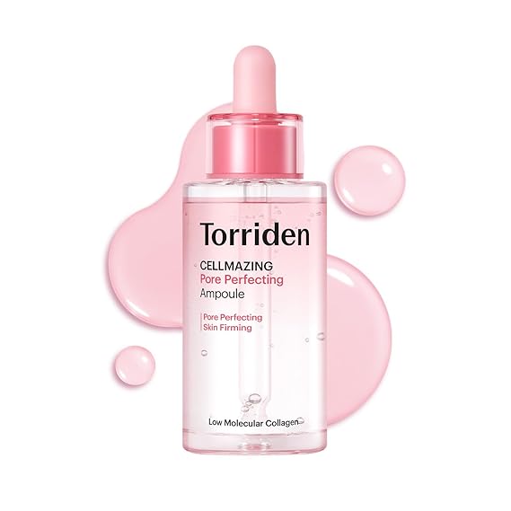 Torriden CELLMAZING Pore Perfecting Ampoule 30ml (1.01 fl.oz.) | Improving Skin Elasticity | 5D Collagen, Peptide Complex, PHA, LHA | Korean Facial Serum, Korean Skin Care