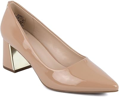 Jones New York Women’s Block Heel Pumps – Pointed Toe Slip-On Dress Shoes for Office, Party, and Formal Wear