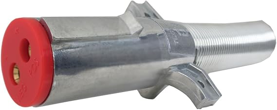 Tectran 670-29SG Vertical Dual Pole Plug (Socket Tarp Systems Connector, Vertical plug assembly with spring guard Screw Termination),Red