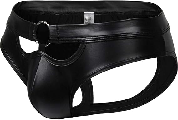 Generic Men's Sexy Hollow Ring Underwear,Soft Stretch Fabric Eyelet Briefs Funny Tagless With Open Fly Seamless underwear