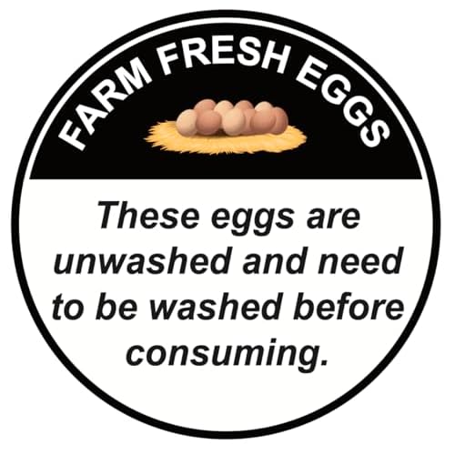2 inch Farm Fresh Eggs Unwashed Eggs Stickers for Farmers Market Packaging Farm Fresh Produce Farm Fresh Egg 300 Stickers