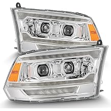 AlphaRex 09-18 Dodge Ram 2500 LUXX LED Proj Headlights Plank Style Chrm w/Activ Light/Seq Signal/DRL