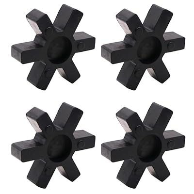 Spider Flexible Rubber Inserts, L075 Coupling Spider Accessories, Fit for Lovejoy Martin and L-Jaw Couplings Black 4 Pack, L090