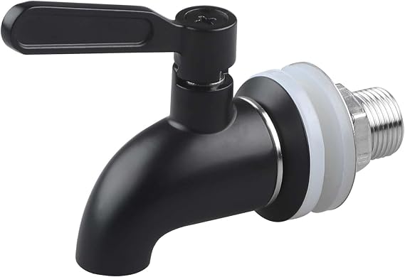 Stainless Steel Spigot Modern Black Beverage Dispenser Spigot Food Grade Metal Spot for Drink Dispenser by MUGLIO