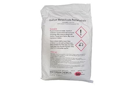 Sodium Metasilicate Pentahydrate [SiO3Na2.5H2O] [CAS 10213-79-3] Solid 50 Lbs Bag