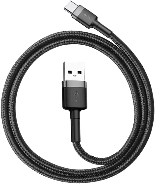 Baseus Halo, 3.0 A USB-A & USB-C Charging & Data Transfer Cable, 1 Meter, Black