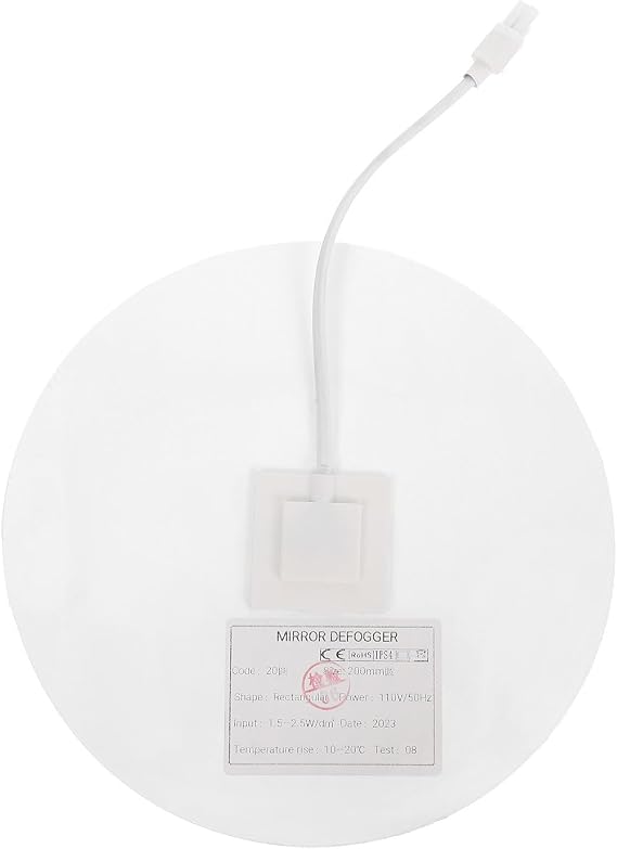 Ciieeo Heated Defogger Pad: Round Anti-Fog Heating Film for Home Bathroom Mirrors - Thin Electric Defogger Pad for Shower and Makeup Use