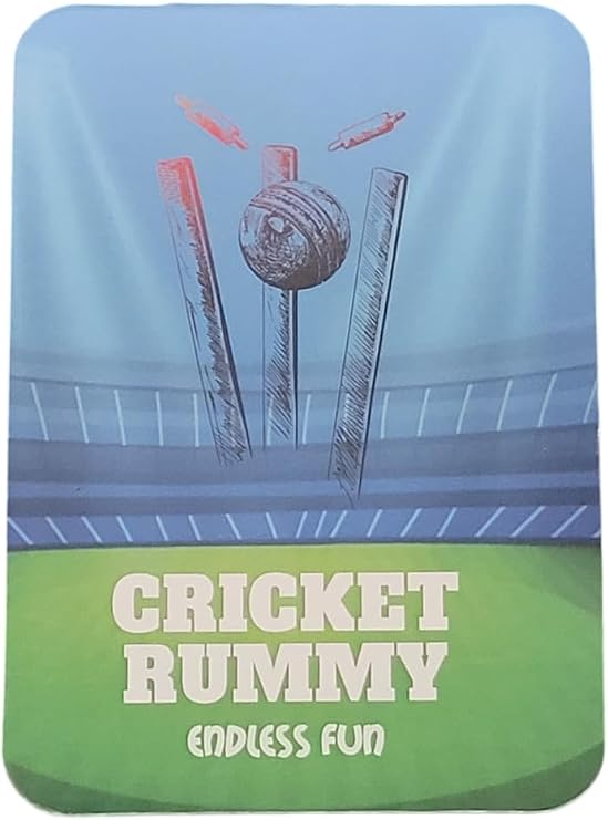 Cricket Rummy| Cricket Card Game | 2-4 Players | 3 in One Multi Game Pack | Fast paced | Extremely Easy to Learn | Combine Fun of Cricket and Skill of Rummy