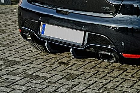 Performance Rear Bumper diffuser addon with ribs/fins For Renault Clio 4 RS 2013-2016