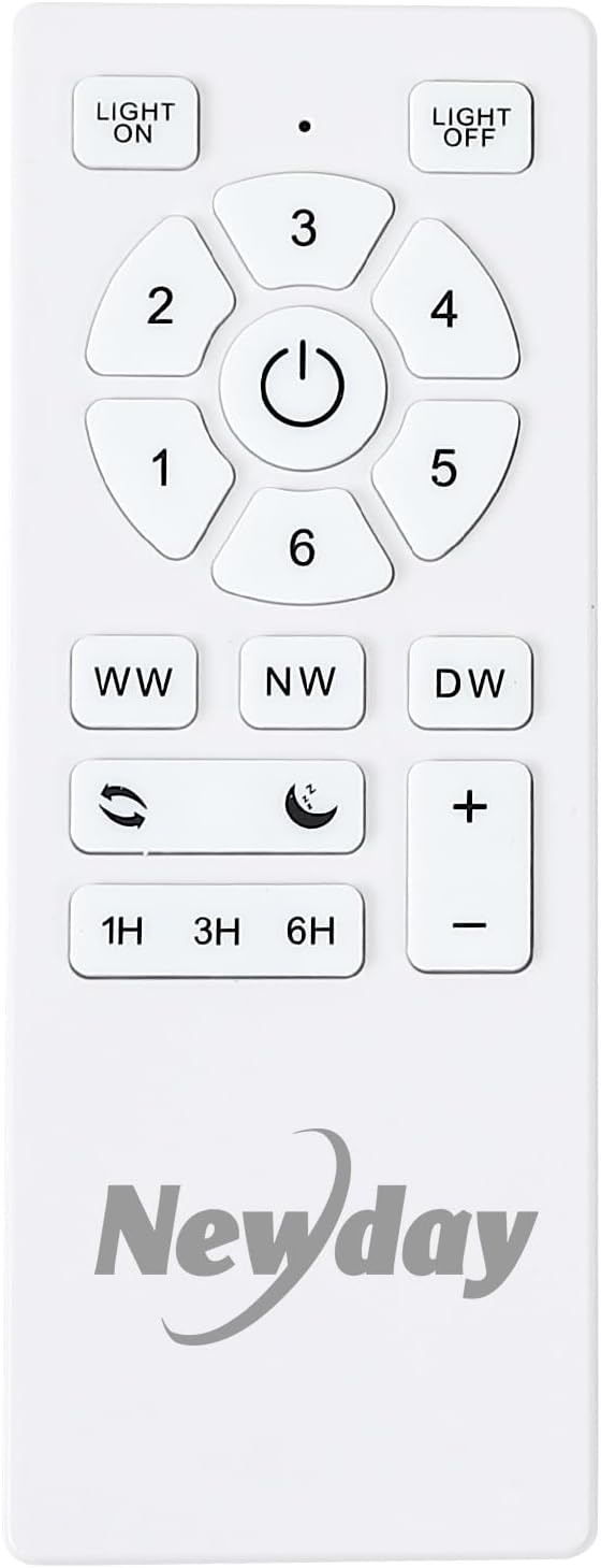 DC Remote Control for 48 Inch Ceiling Fan - Compatible with 48" Fans Black/White/Silver (Not for 52 Inch Fans)
