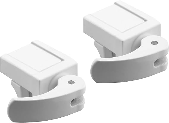 Prime-Line Sliding Window Lock for Vinyl Windows, White, Diecast, 2 Pack