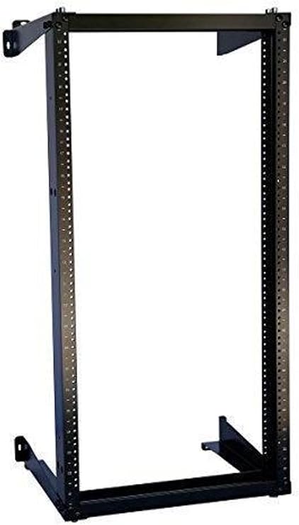18U Wall Mount Open Frame 19inch Server Equipment Rack Threaded 15 inch Depth Black (18U)
