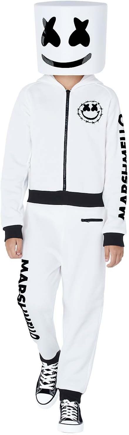 Spirit Halloween Marshmello Kids Jumpsuit Costume | Officially Licensed | DJ Cosplay | Easy Costume | One Piece Outfit