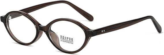 Small Frame Oval Glasses Anti Blue Light Tr90 Acetate Temple Retro Glasses Frame Eyeglasses Unisex