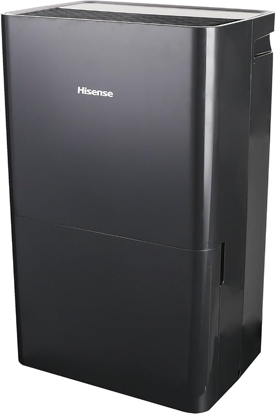 Hisense 50-Pint Lift-Up Portable Dehumidifier with Built-In Pump, Black | Energy Efficient, Quiet, Humidity Absorber, for Bathroom Bedroom Garage Attic Home House