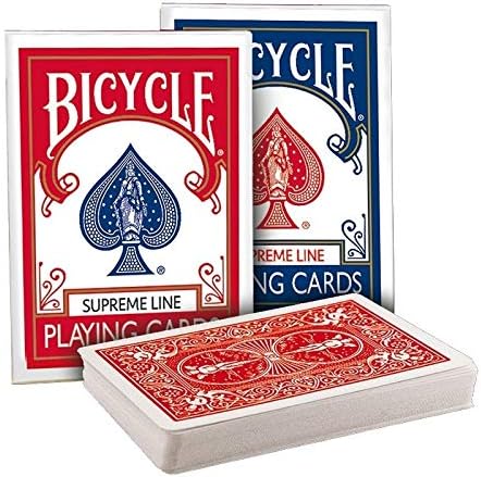 SOLOMAGIA Bicycle - Supreme Line - Set of Red and Blue back decks Card Bag