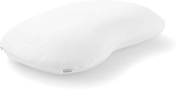 Tempur Pillow Sonata Pillow White Crescent Shape Fits Neck and Shoulders Wraps and Supports Neck and Shoulders Usable on Both Curved and Flat Sides Suitable for Back and Side Sleeping M Height 4.3