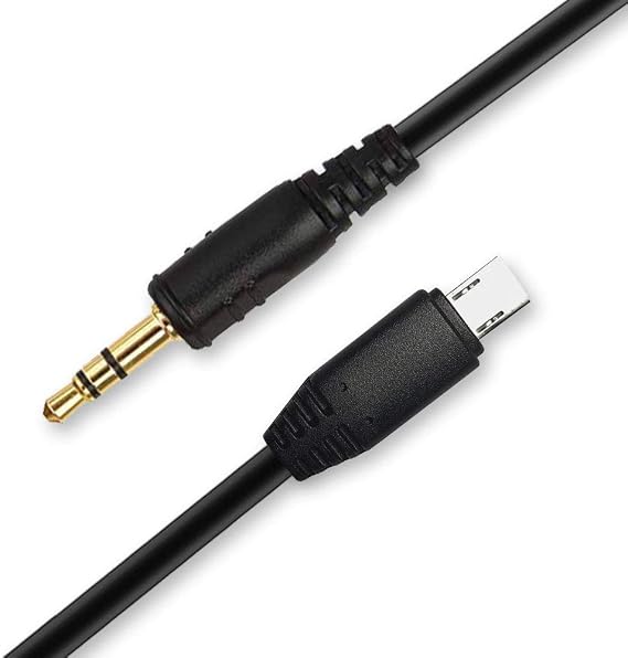 PIXEL Remote Release Connection Cable Jack 3.5mm S2 for Sony A99II, A77II, A68, A58, A7, A7II, A7III, A7R, A7RII, A7RIII, A7S, A7SII, A6500