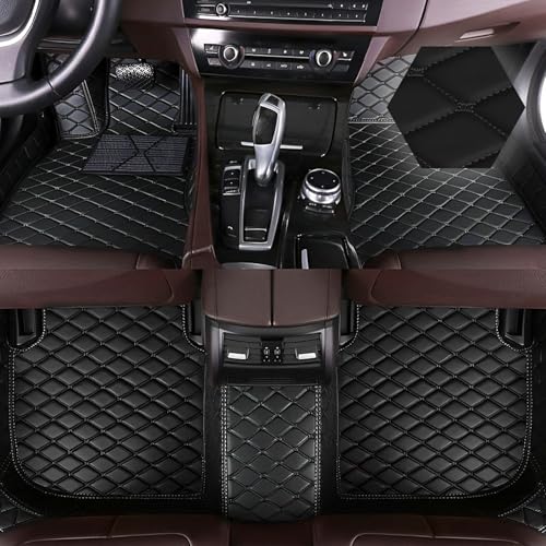 Car Floor Mats for Nissan Frontier 2017-2021, Luxury Leather Full Coverage Floor Liner All Weather Protection Carpet. Full SetBlack