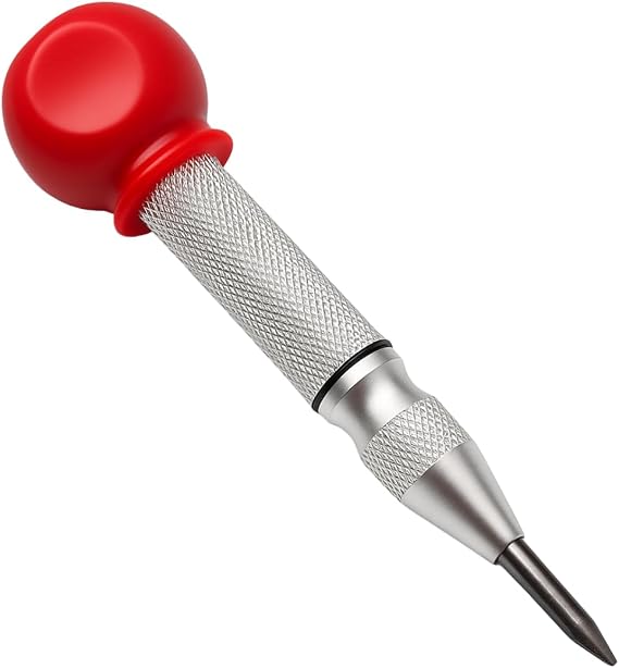 WEDGE Automatic Spring Action Punch | Ergonomic Design | Consistent & Powerful Strikes | Ideal for Drilling Start Points & Marking