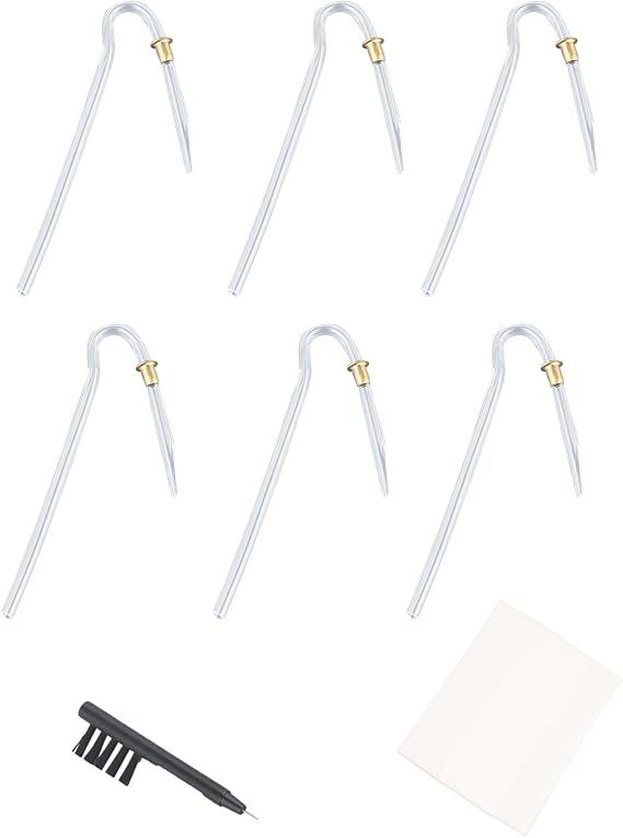 6pcs Hearing Tubing Replacement Part, 3.5x2mm Lightweight BTE Hearing Tubes with Cleaning Kit Flexible Amplifiers Ear Tubes Supplies for Phonak Transmitting Clear Sound