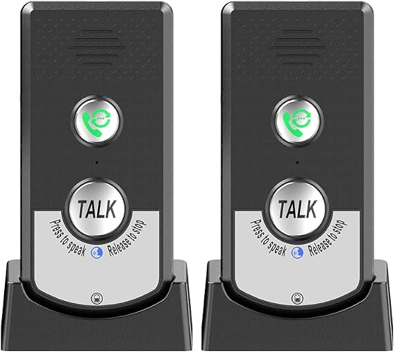 Decdeal 2 Pack Intercoms Wireless for Home, Voice Bidirectional Caller | Ultra Long Distance Voice Interphone Elderly Caller Room to Room Communication Intercom Two Way Ringtone Call