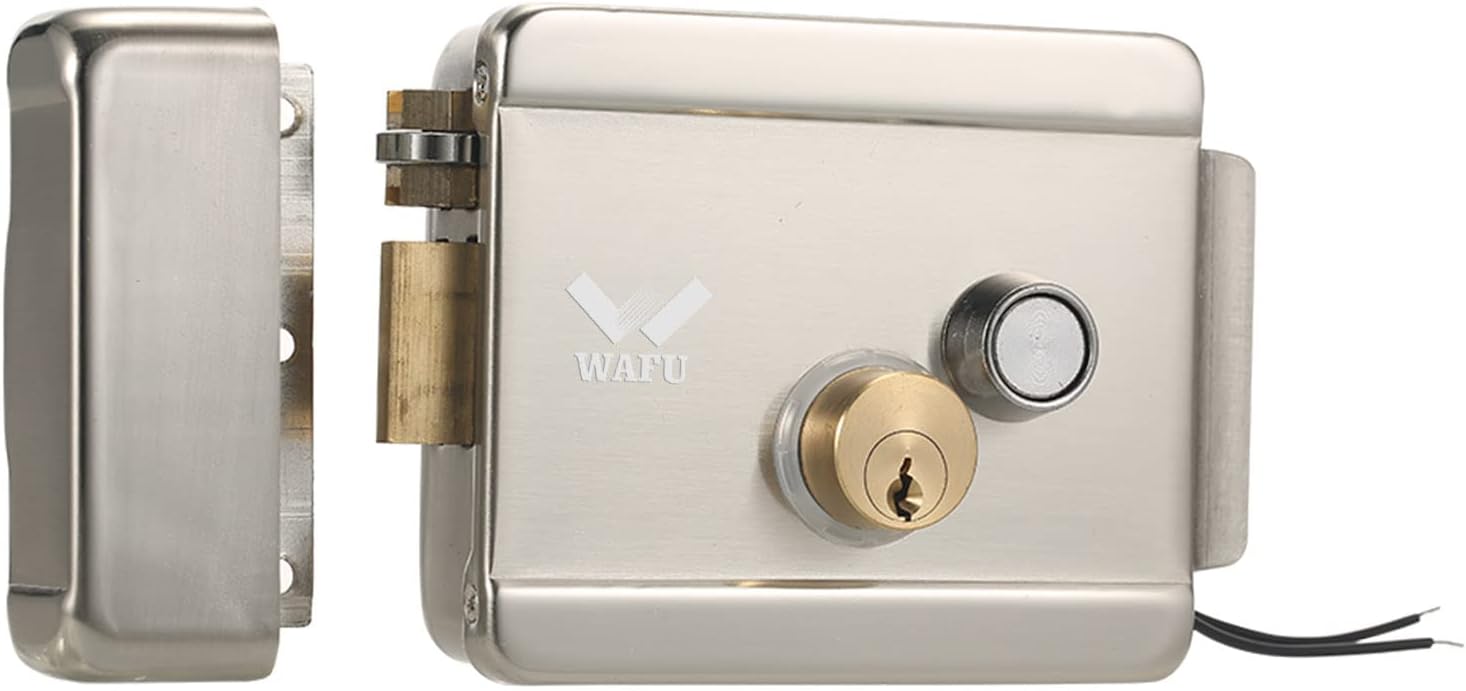 HUIOP Smart Electric Gate Door Lock Secure Electric Metallic Lock Electronic Door Lock Door Access Control for Home Office Apartment Warehouse,Electric gate Lock 12V