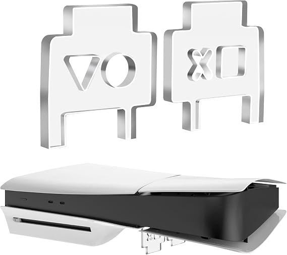 Horizontal Stand for PS5 Slim PS5 Pro Console, Transparent Acrylic Stand Compatible with PlayStation 5 Slim Pro Disc Edition