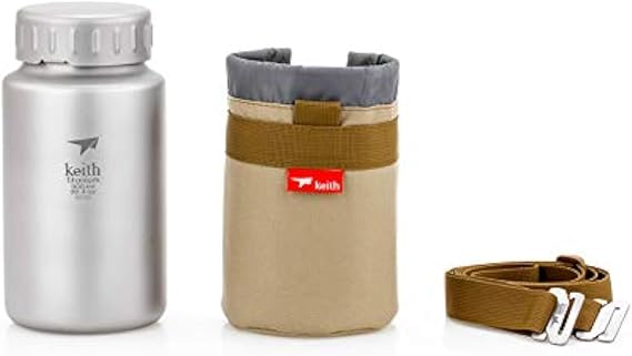 Keith Titanium Ti3035 Plastic-Free Bottle with Leakproof, Quick and Secure Bayonet-type Cap Mount - 30.4 fl oz