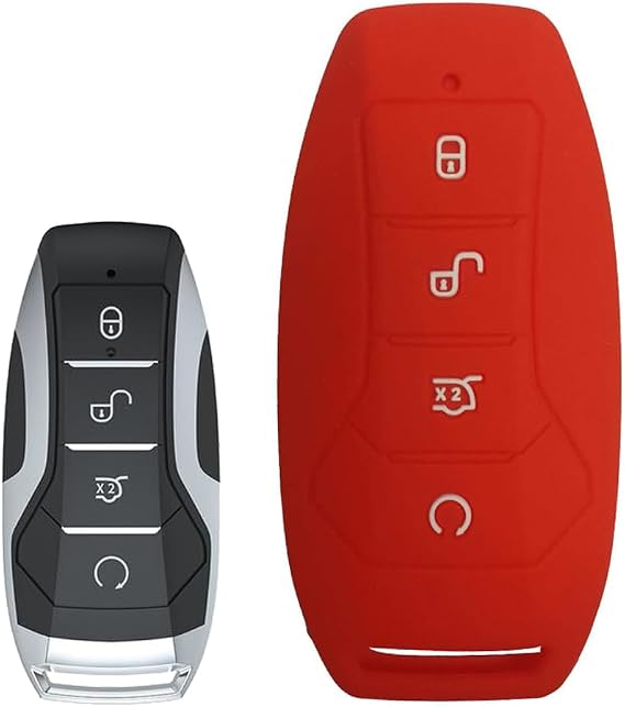 for BYD Song DM-i Plus Pro Max ATTO3 Qin Don Han E-Seed GT Silicone Remote Key Case Key Shell Cover (Red)