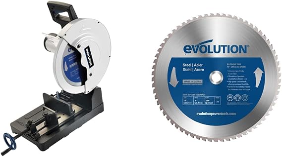 Evolution Power Tools EVOSAW380 15-Inch Steel Cutting Chop Saw with 15-Inch 70 Tooth Carbide Tipped Blade