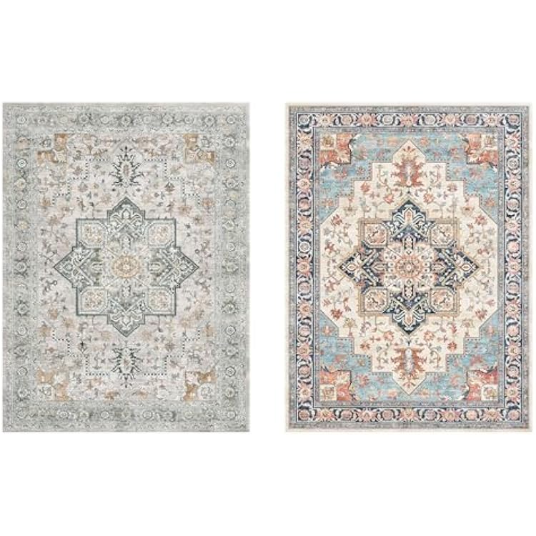 Buy Together to Save More - Washable 912 Large Area Rugs for Living Room Bedroom Dining Room Kitchen, Soft Indoor Carpet Non-Slip for Floor