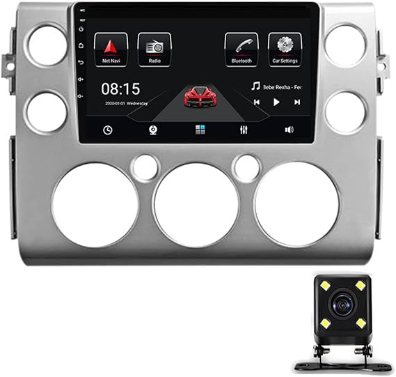 Car Stereo in-Dash Double DIN Head Unit 9 Inch Touch Screen Radio for Toyota FJ Cruiser J15 2006-2020 with Backup Camera Support Bluetooth Hands-Free GPS Navigation FM USB SWC