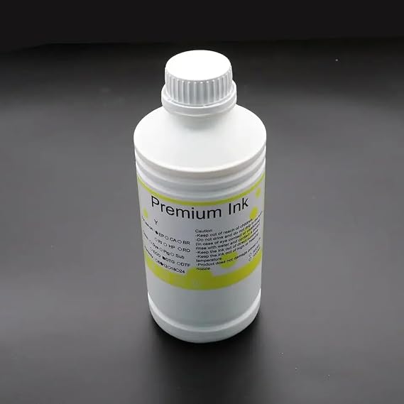 1000ml DTG Ink Compatible with DX2 DX4 DX7 DX10 Printheads for TX800 5113 4720 Textile Garment Printing for 4880 4900 7800 7880 9800 9880 Printers(1000ML-DTG Ink Y)