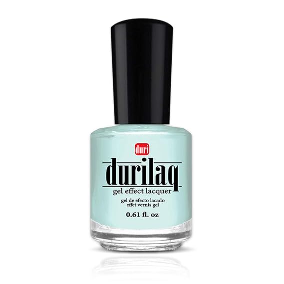 duri Durilaq, 004D Aphrodites Kiss, Pale Pastel Blue Gel Effect Lacquer, Full Coverage, Long Lasting, Glossy Finish, No UV Lamp, No Soak-off, 0.61 Fl Oz