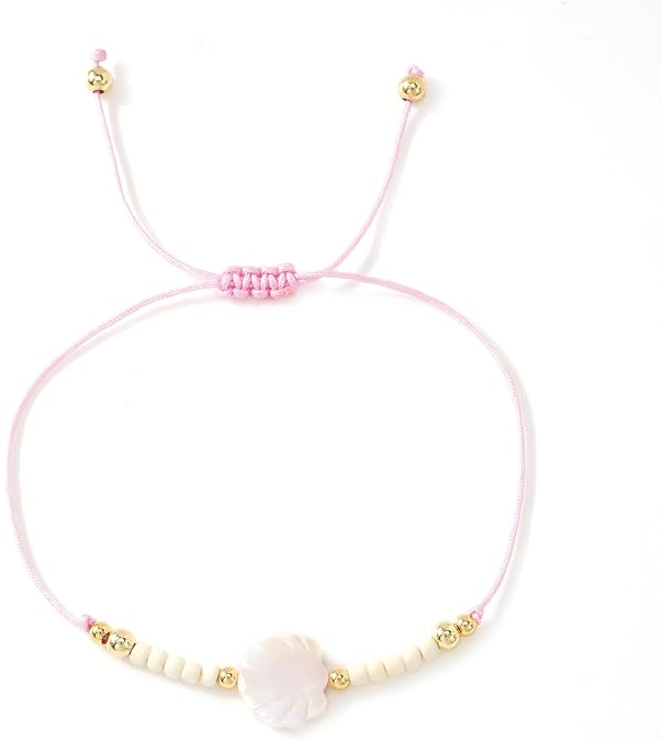 Boho Glass Seed Beaded Bracelets For Women, Handmade Romantic Gold Plated charm String Braided Rope Adjustable Jewelry, Summer Beach Daily Party Friendship Gift
