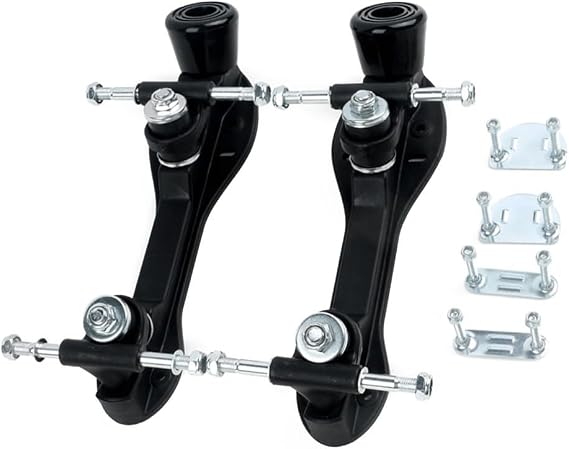 For Quad Roller Skate Plate Set with Steel Kingpin Aluminum Trucks and Lightweight PP Plastic Design (for size 35-36)