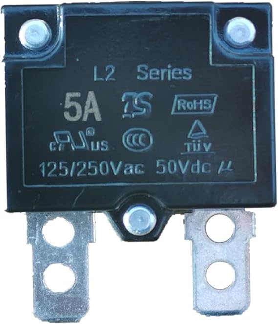 2Pcs 5A 125/250Vac 50Vdc Automatic Reset Relay Fuse Therma Switch Circuit Breaker Current Overload Protector Children Ride On Toy Car Accessories
