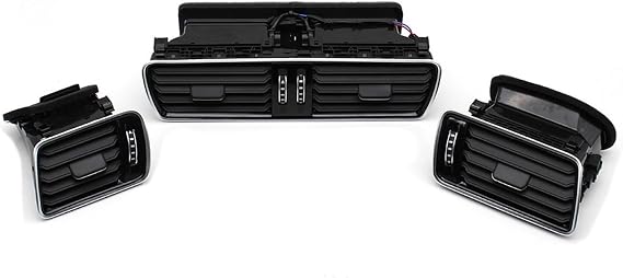 Car Dashboard Front Left Right Middle Air Conditioner AC Vent Grille Assembly,Compatible With VW Passat B6 B7 CC 3AD819702A 3AD819728A(LHD-Left)