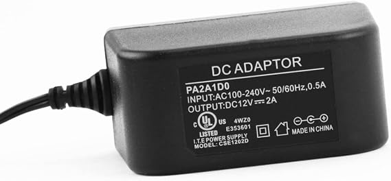12V 2A Power Adapter with a 5.5mmX2.1mm for CCTV Security Camera System